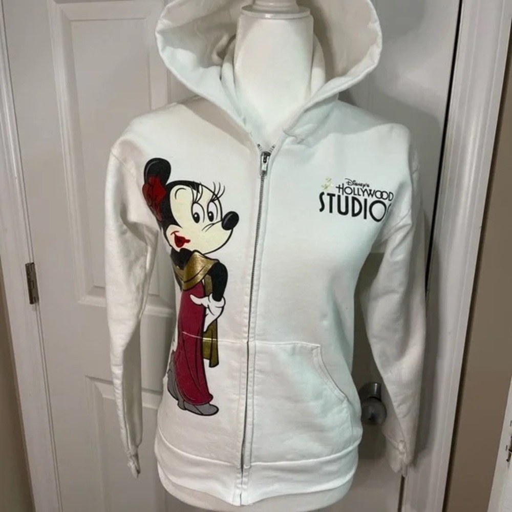 Disney Women's White Jacket with Minnie Mouse Design